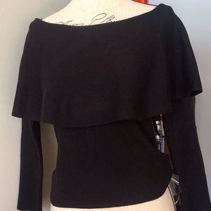 Black off shoulder sweater